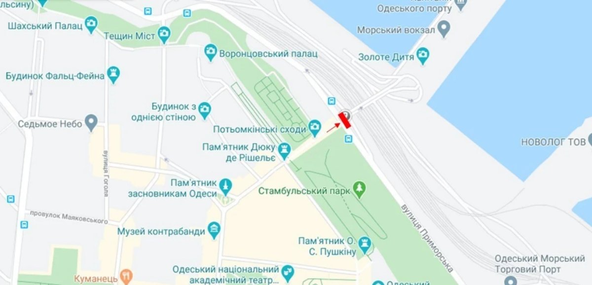 IDMedia Наружная реклама в городе Одесса (Одесская область), Брандмауэр в городе Одесса №238669 схема