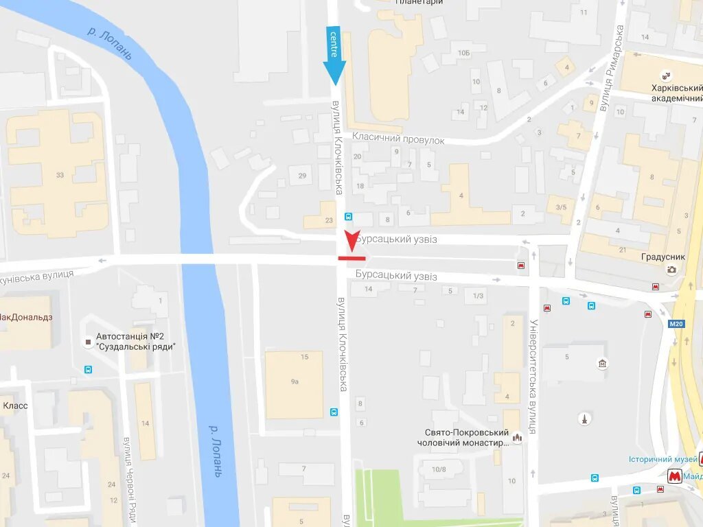 IDMedia Наружная реклама в городе Харьков (Харьковская область), Экран в городе Харьков №238938 схема