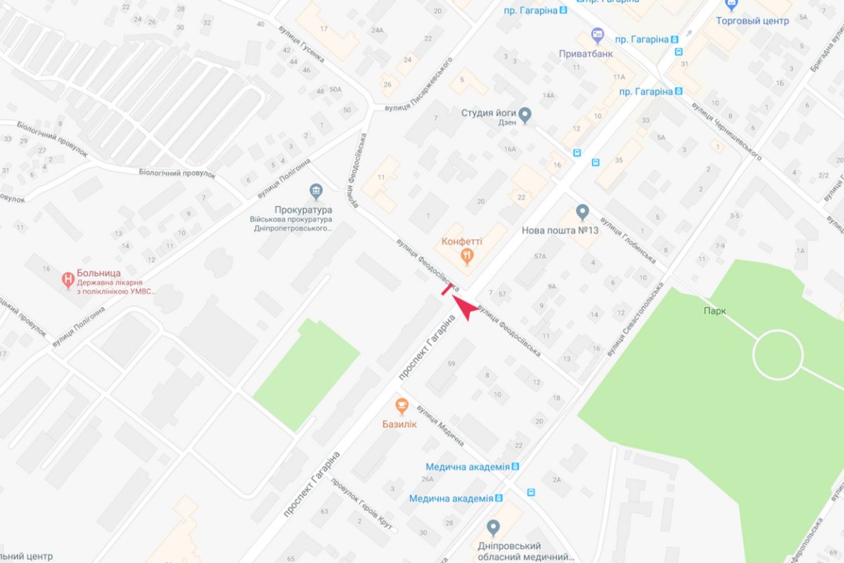 IDMedia Наружная реклама в городе Днепр (Днепропетровская область), Бэклайт в городе Днепр №239276 схема