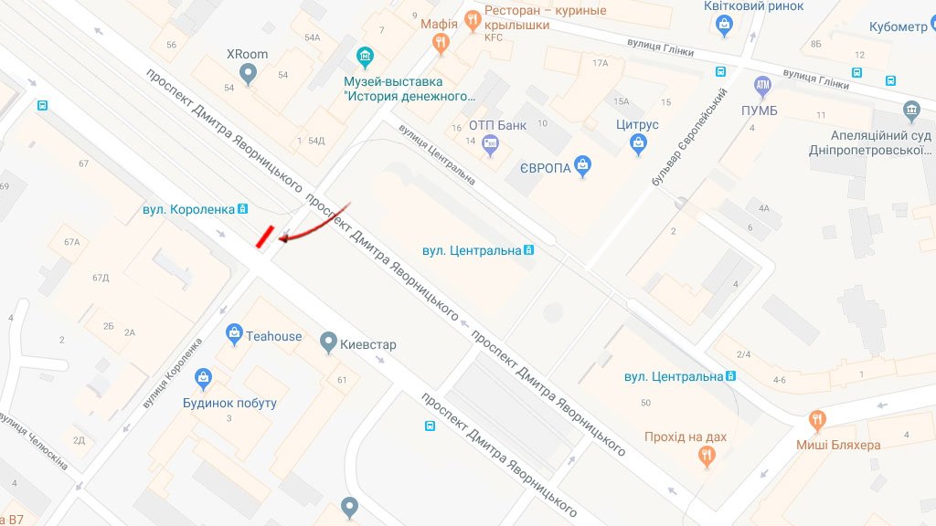 IDMedia Наружная реклама в городе Днепр (Днепропетровская область), Бэклайт в городе Днепр №239648 схема