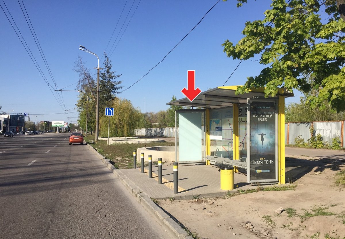 Зупинка формат 1,18х1,98 №240486 в городе Дніпро (Дніпропетровська область) Зупинка №240486 в місті Дніпро (Дніпропетровська область), розміщення зовнішнішньої реклами, IDMedia-оренда найнижчі ціни!