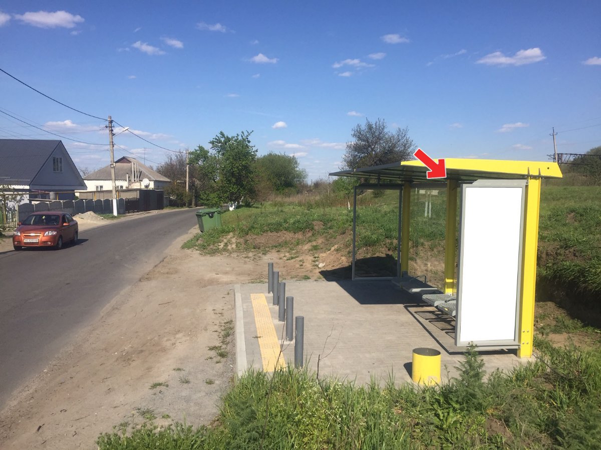 Зупинка формат 0,75х2,00 (перф) №240559 в городе Дніпро (Дніпропетровська область) Зупинка №240559 в місті Дніпро (Дніпропетровська область), розміщення зовнішнішньої реклами, IDMedia-оренда найнижчі ціни!