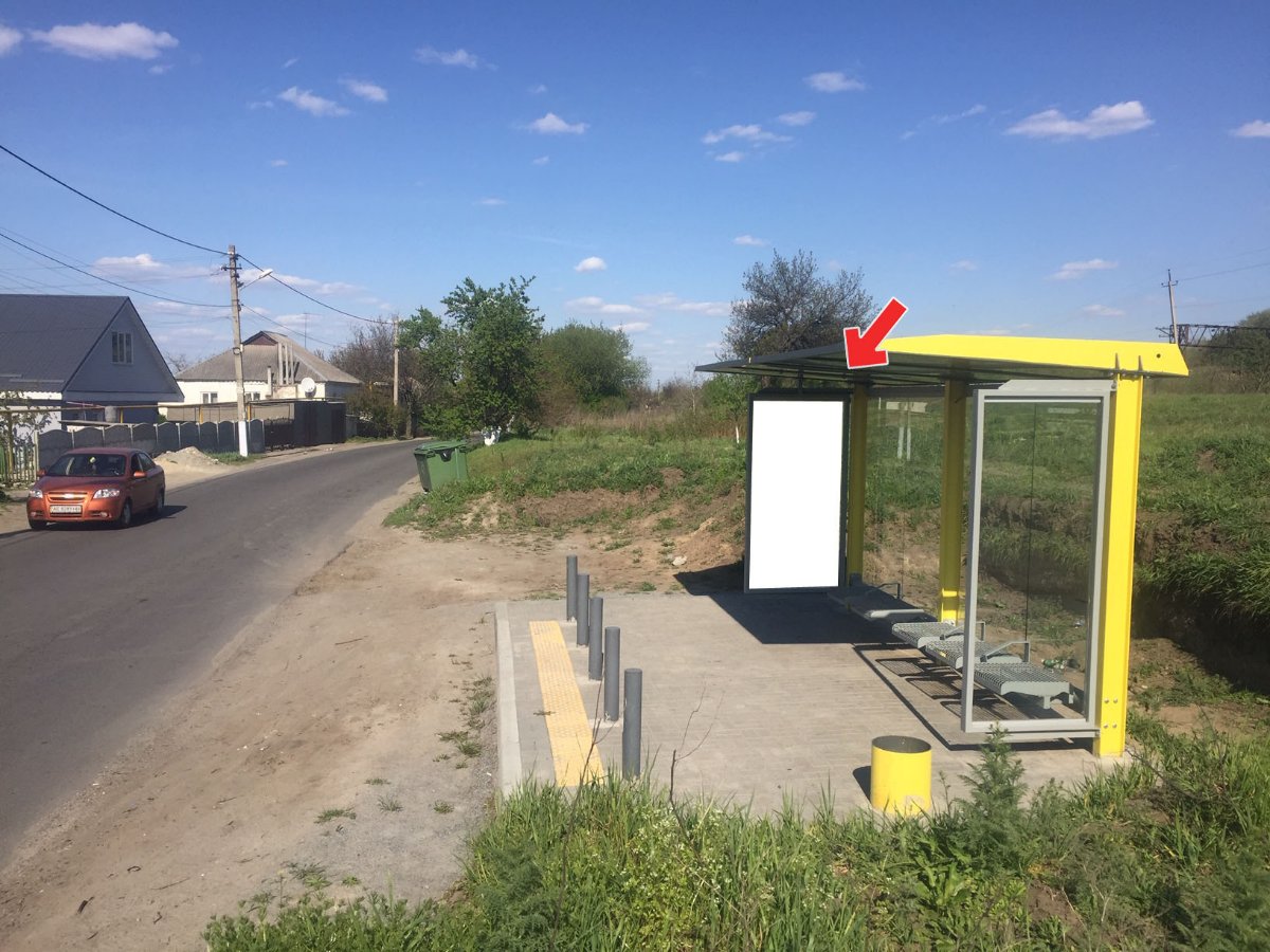 Зупинка формат 0,98х1,98 №240560 в городе Дніпро (Дніпропетровська область) Зупинка №240560 в місті Дніпро (Дніпропетровська область), розміщення зовнішнішньої реклами, IDMedia-оренда найнижчі ціни!