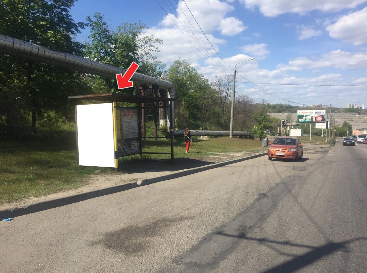 Зупинка формат 1,65х2,10 №240581 в городе Дніпро (Дніпропетровська область) Зупинка №240581 в місті Дніпро (Дніпропетровська область), розміщення зовнішнішньої реклами, IDMedia-оренда найнижчі ціни!