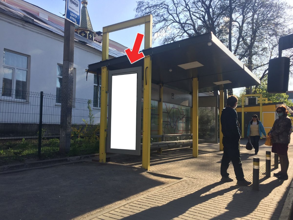 Зупинка формат 0,8х1,85 №240585 в городе Дніпро (Дніпропетровська область) Зупинка №240585 в місті Дніпро (Дніпропетровська область), розміщення зовнішнішньої реклами, IDMedia-оренда найнижчі ціни!