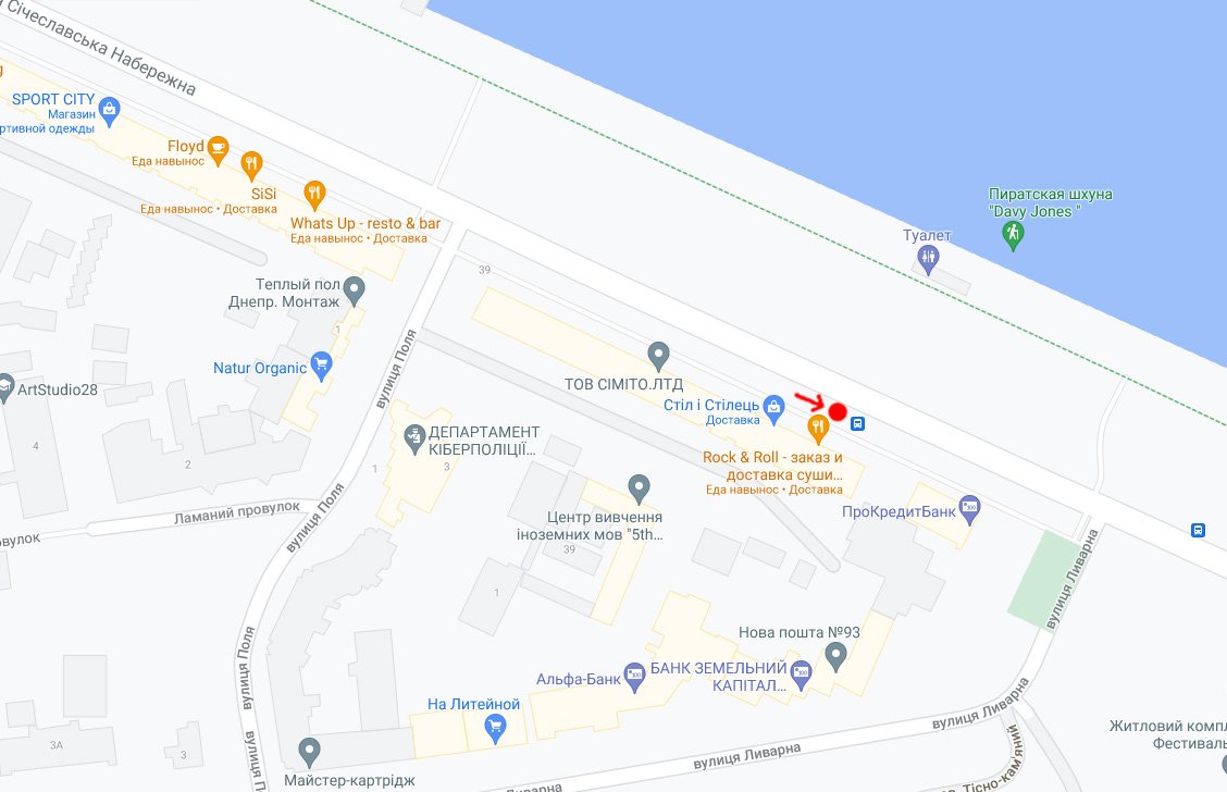 IDMedia Наружная реклама в городе Днепр (Днепропетровская область), Остановку в городе Днепр №240705 схема