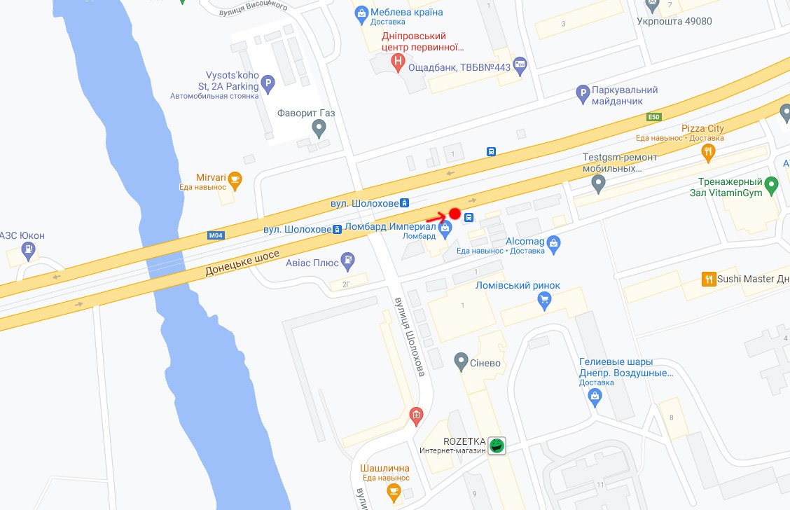 IDMedia Наружная реклама в городе Днепр (Днепропетровская область), Остановку в городе Днепр №240710 схема