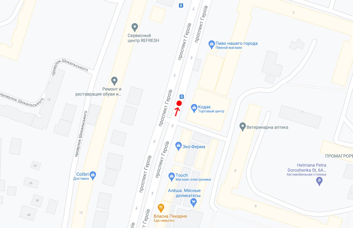 IDMedia Наружная реклама в городе Днепр (Днепропетровская область), Остановку в городе Днепр №240725 схема