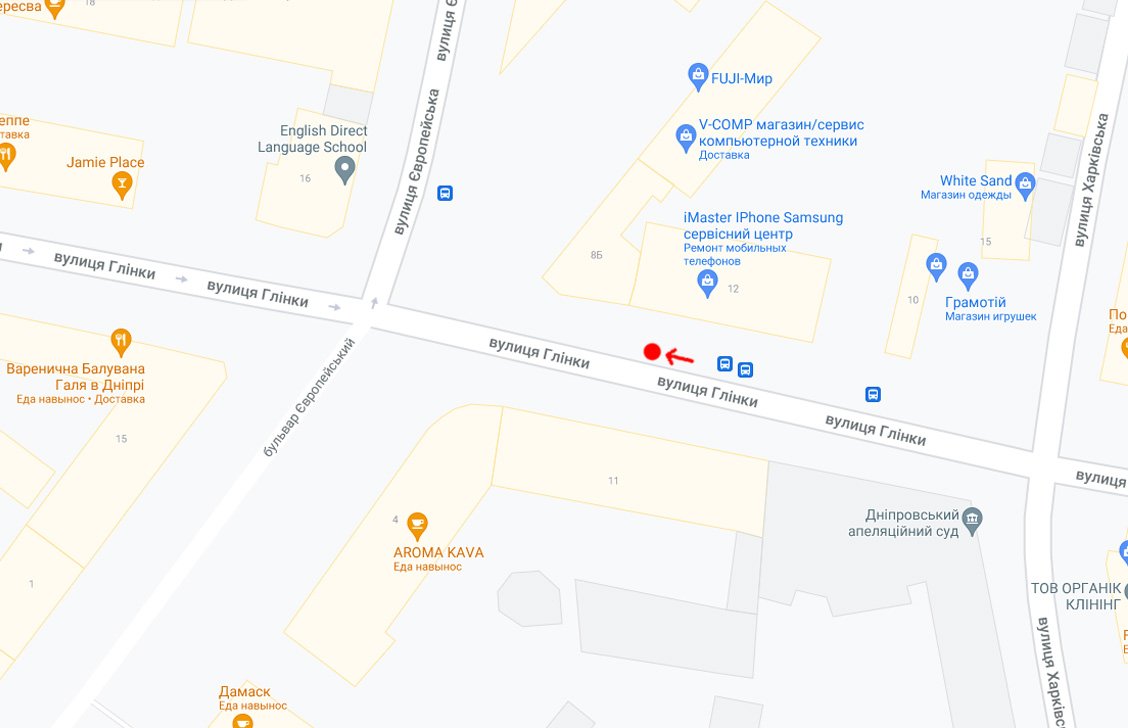 IDMedia Арендовать и разместить Остановка в городе Днепр (Днепропетровская область) №240745 схема