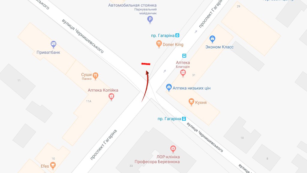 IDMedia Наружная реклама в городе Днепр (Днепропетровская область), Экран в городе Днепр №240759 схема