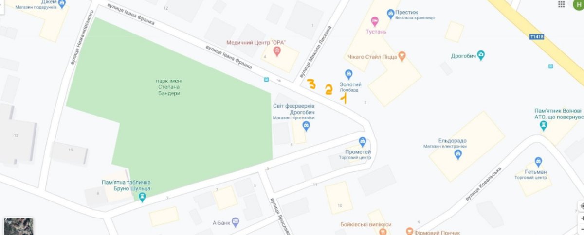IDMedia Наружная реклама в городе Дрогобыч (Львовская область), Ситилайт в городе Дрогобыч №241577 схема