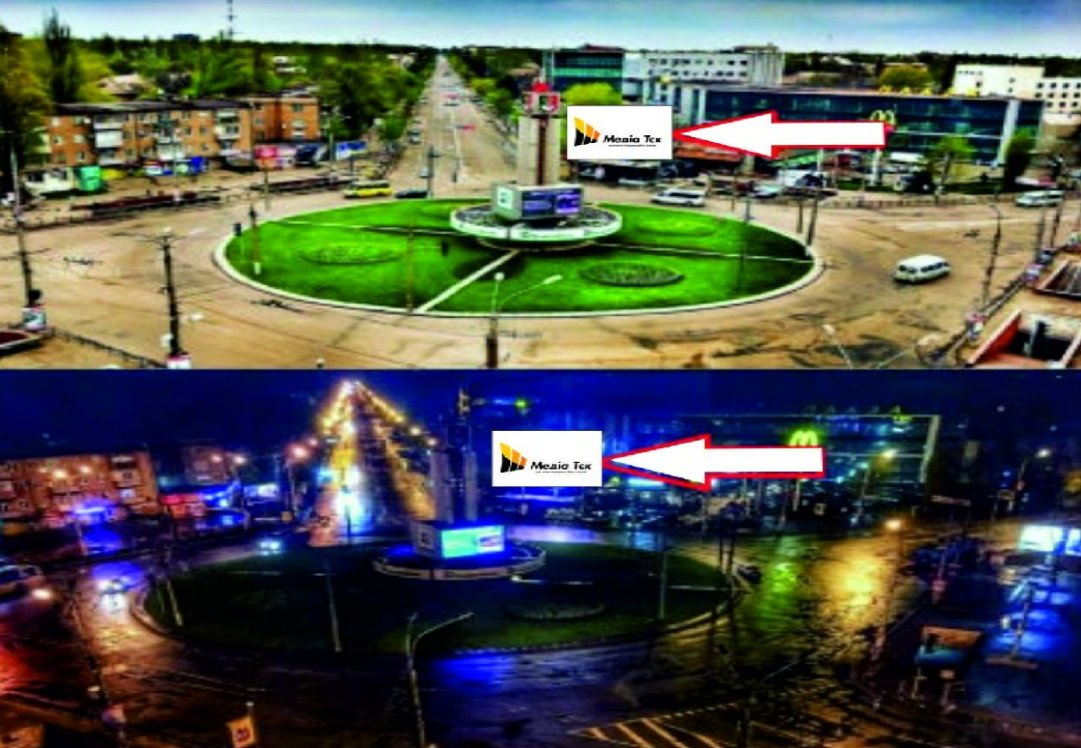 Экран №242946 в городе Кривой Рог (Днепропетровская область), размещение наружной рекламы, IDMedia-аренда по самым низким ценам!