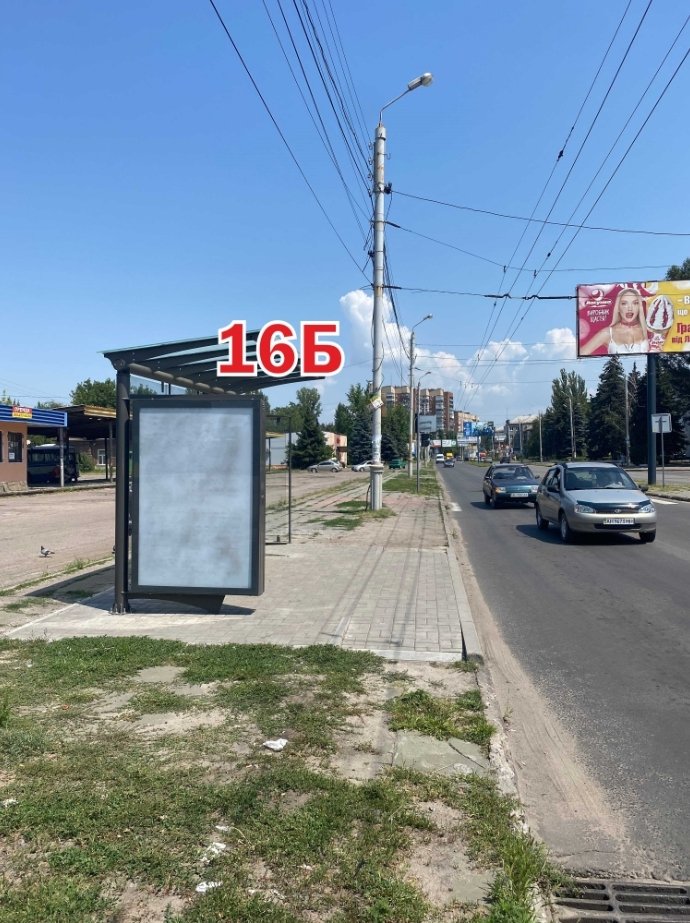 Ситилайт №243274 в городе Славянск (Донецкая область), размещение наружной рекламы, IDMedia-аренда по самым низким ценам!