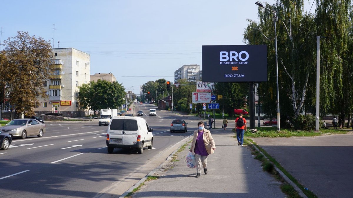 `Экран №244447 в городе Житомир (Житомирская область), размещение наружной рекламы, IDMedia-аренда по самым низким ценам!`