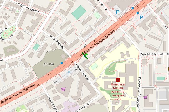 IDMedia Наружная реклама в городе Киев (Киевская область), Остановку в городе Киев №246650 схема