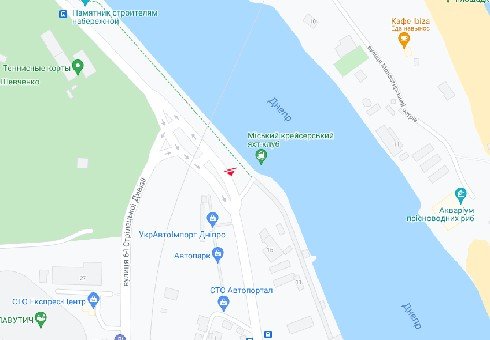 IDMedia Наружная реклама в городе Днепр (Днепропетровская область), Экран в городе Днепр №247132 схема