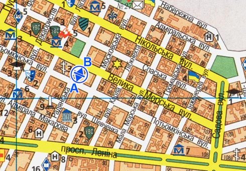 IDMedia Наружная реклама в городе Николаев (Николаевская область), Ситилайт в городе Николаев №248234 схема