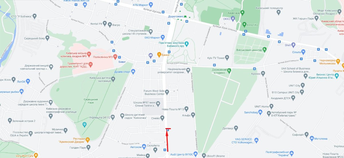 IDMedia Наружная реклама в городе Киев (Киевская область), Экран в городе Киев №249848 схема
