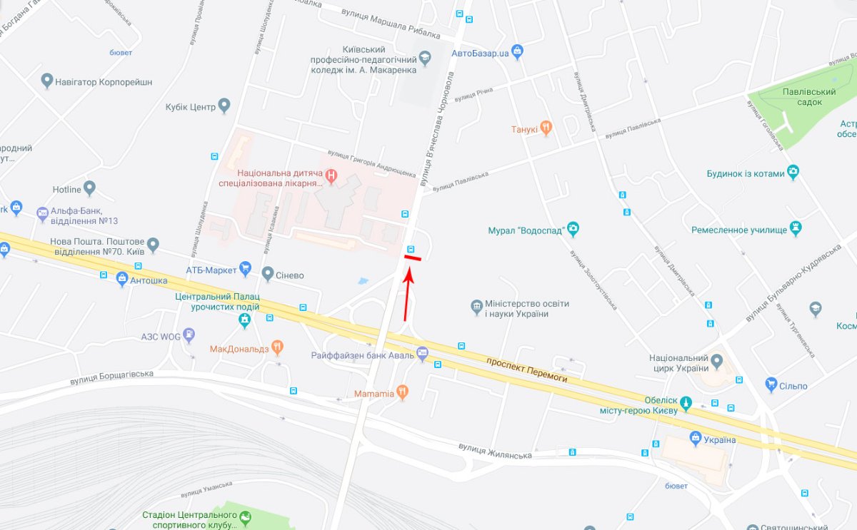 IDMedia Наружная реклама в городе Киев (Киевская область), Экран в городе Киев №249860 схема