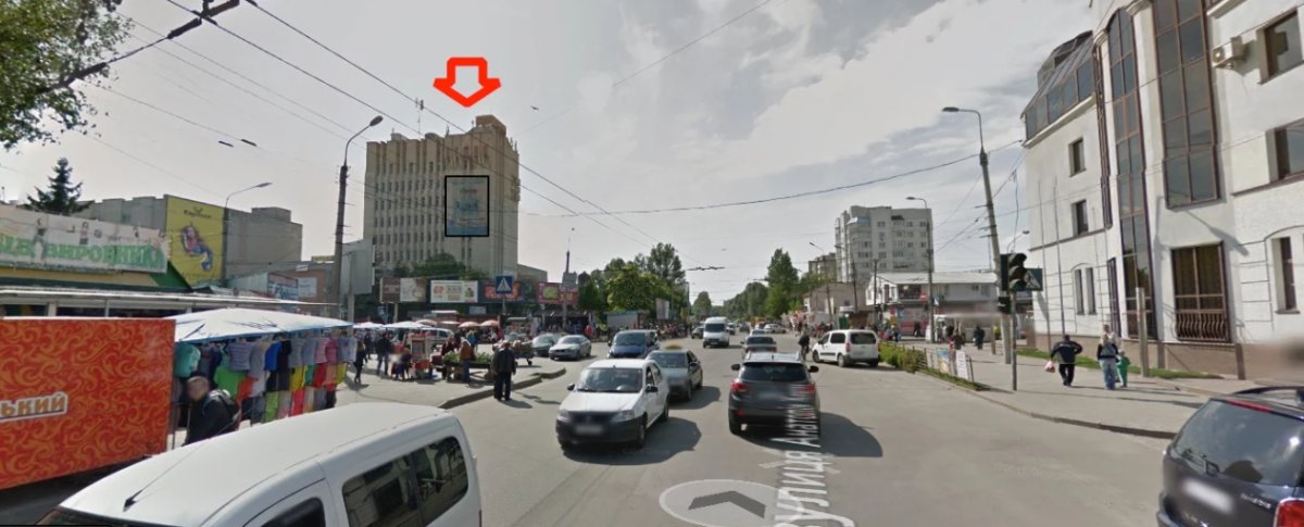 Брандмауэр №251161 в городе Тернополь (Тернопольская область), размещение наружной рекламы, IDMedia-аренда по самым низким ценам!