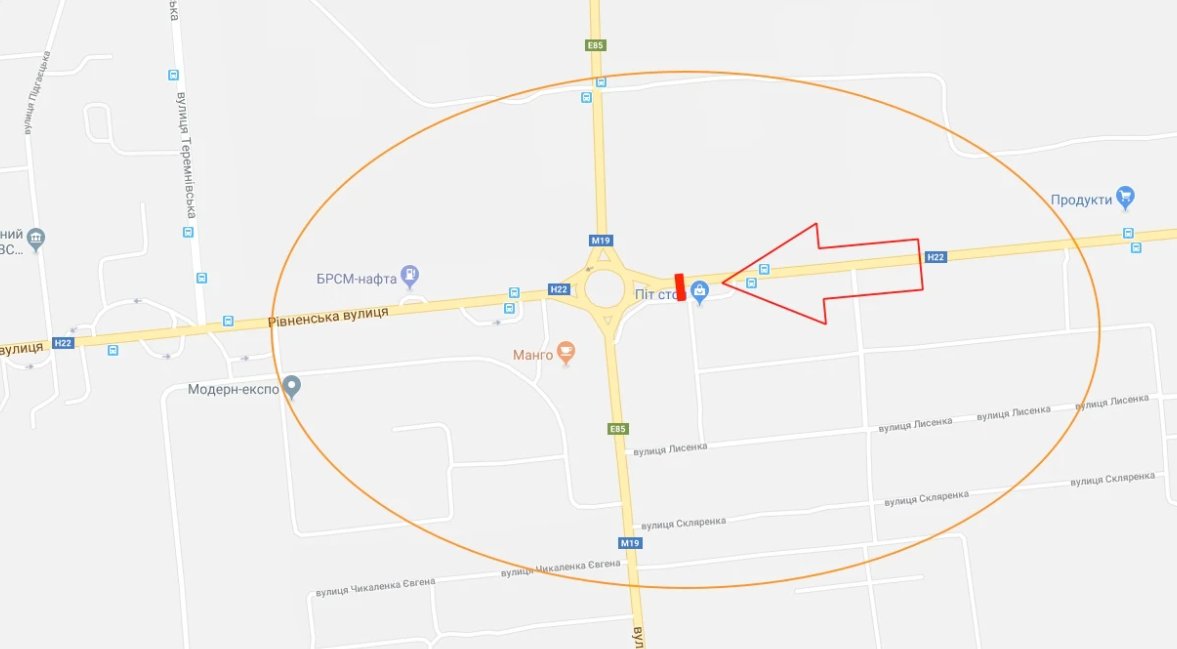 IDMedia Наружная реклама в городе Тернополь (Тернопольская область), Брандмауэр в городе Тернополь №251161 схема