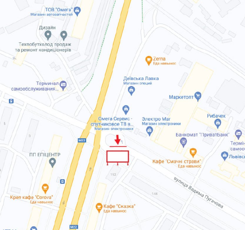 IDMedia Арендовать и разместить Турникет в городе Кременчуг (Полтавская область) №252670 схема