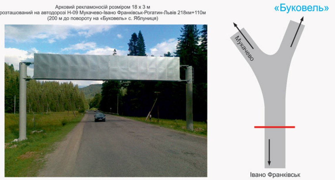 Арка №254152 в місті Буковель (Івано-Франківська область), розміщення зовнішнішньої реклами, IDMedia-оренда найнижчі ціни!