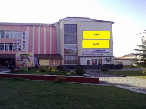 Брандмауэр №255488 в городе Тячев (Закарпатская область), размещение наружной рекламы, IDMedia-аренда по самым низким ценам!