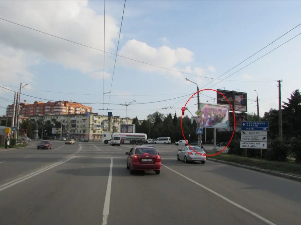 `Билборд №256654 в городе Полтава (Полтавская область), размещение наружной рекламы, IDMedia-аренда по самым низким ценам!`