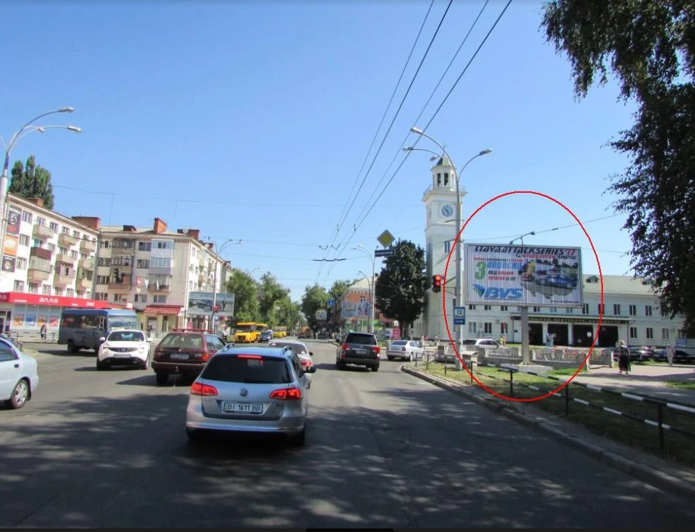 `Билборд №256665 в городе Полтава (Полтавская область), размещение наружной рекламы, IDMedia-аренда по самым низким ценам!`