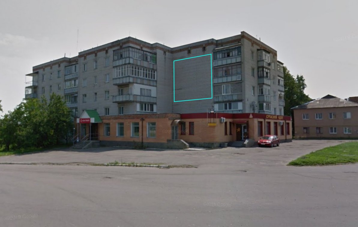 Брандмауэр №259191 в городе Чернобай (Черкасская область), размещение наружной рекламы, IDMedia-аренда по самым низким ценам!