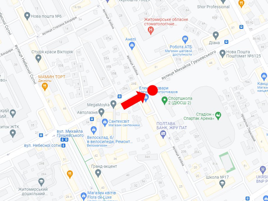 IDMedia Наружная реклама в городе Житомир (Житомирская область), Скролл в городе Житомир №259936 схема