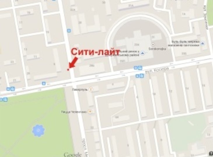 IDMedia Наружная реклама в городе Кривой Рог (Днепропетровская область), Ситилайт в городе Кривой Рог №261045 схема