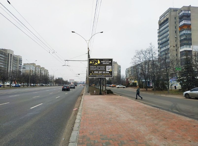 `Билборд №261869 в городе Сумы (Сумская область), размещение наружной рекламы, IDMedia-аренда по самым низким ценам!`