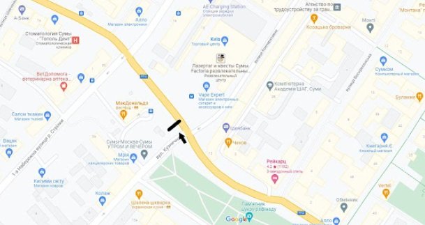 IDMedia Наружная реклама в городе Сумы (Сумская область), Ситилайт в городе Сумы №261872 схема