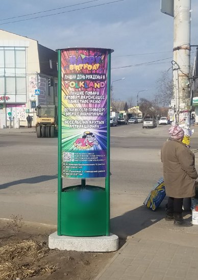 Тумба №262136 в місті Запоріжжя (Запорізька область), розміщення зовнішнішньої реклами, IDMedia-оренда найнижчі ціни!