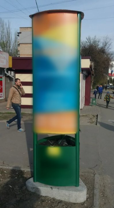 `Тумба №262180 в городе Запорожье (Запорожская область), размещение наружной рекламы, IDMedia-аренда по самым низким ценам!`