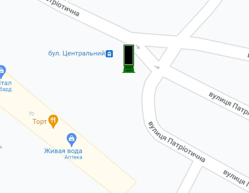 IDMedia Арендовать и разместить Тумба в городе Запорожье (Запорожская область) №262483 схема