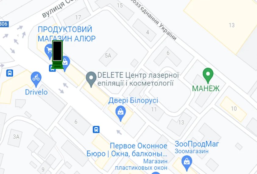 IDMedia Наружная реклама в городе Запорожье (Запорожская область), Тумбу в городе Запорожье №262486 схема