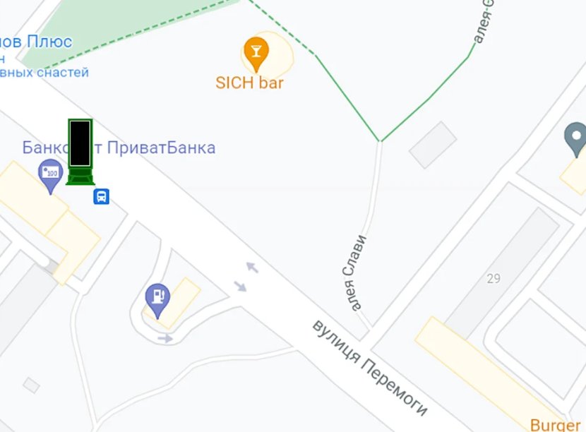 IDMedia Арендовать и разместить Тумба в городе Запорожье (Запорожская область) №262497 схема