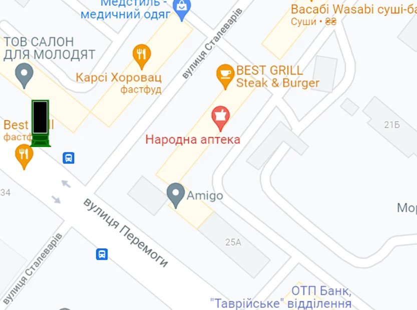 IDMedia Арендовать и разместить Тумба в городе Запорожье (Запорожская область) №262503 схема