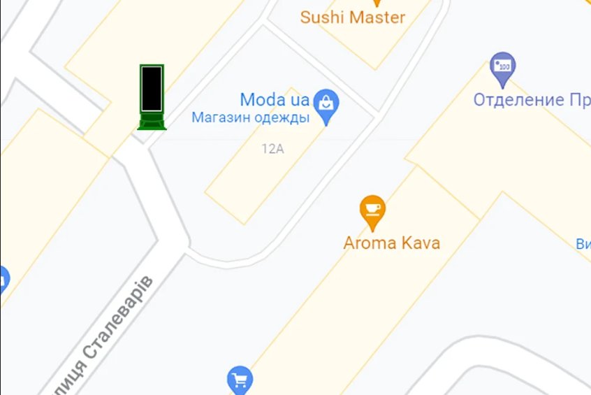 IDMedia Наружная реклама в городе Запорожье (Запорожская область), Тумбу в городе Запорожье №262508 схема