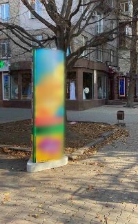 Тумба №262509 в городе Запорожье (Запорожская область), размещение наружной рекламы, IDMedia-аренда по самым низким ценам!