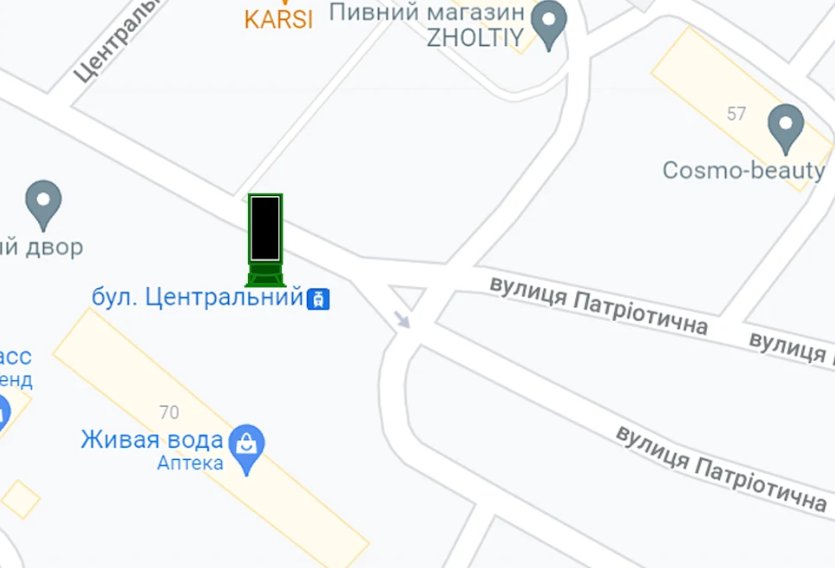IDMedia Арендовать и разместить Тумба в городе Запорожье (Запорожская область) №262512 схема