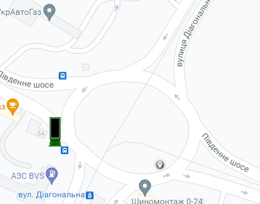 IDMedia Наружная реклама в городе Запорожье (Запорожская область), Тумбу в городе Запорожье №262525 схема