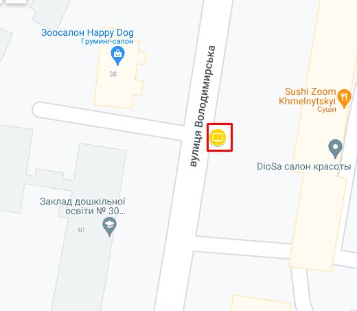 IDMedia Арендовать и разместить Ситилайт в городе Хмельницкий (Хмельницкая область) №263121 схема