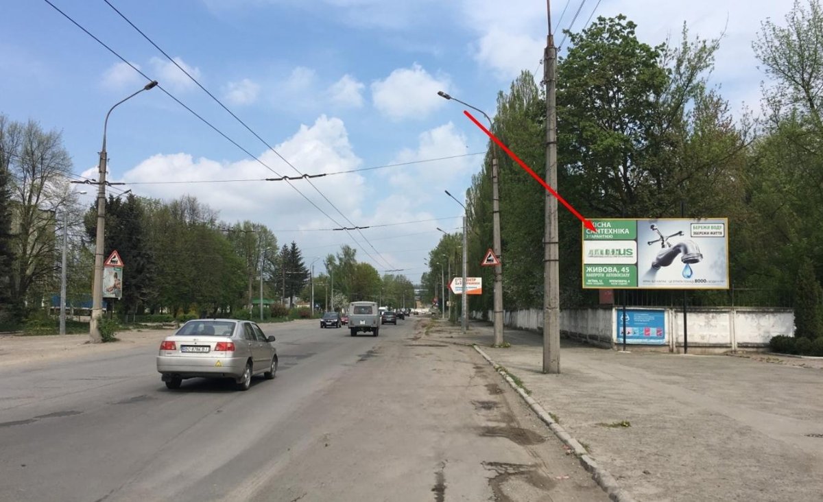 `Билборд №265311 в городе Тернополь (Тернопольская область), размещение наружной рекламы, IDMedia-аренда по самым низким ценам!`