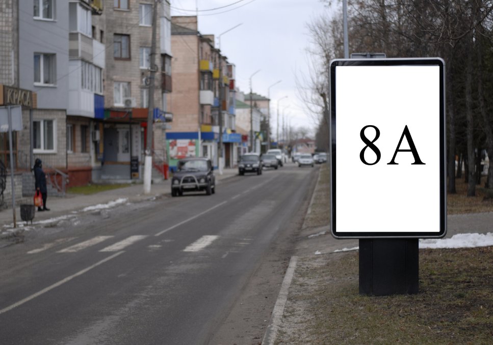 `Ситилайт №265831 в городе Сарны (Ровенская область), размещение наружной рекламы, IDMedia-аренда по самым низким ценам!`