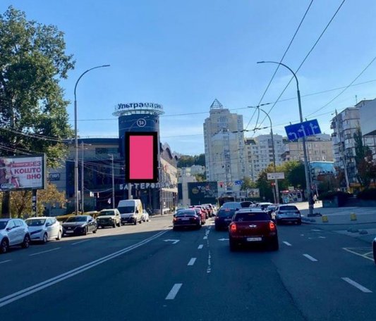 `Экран №266491 в городе Киев (Киевская область), размещение наружной рекламы, IDMedia-аренда по самым низким ценам!`