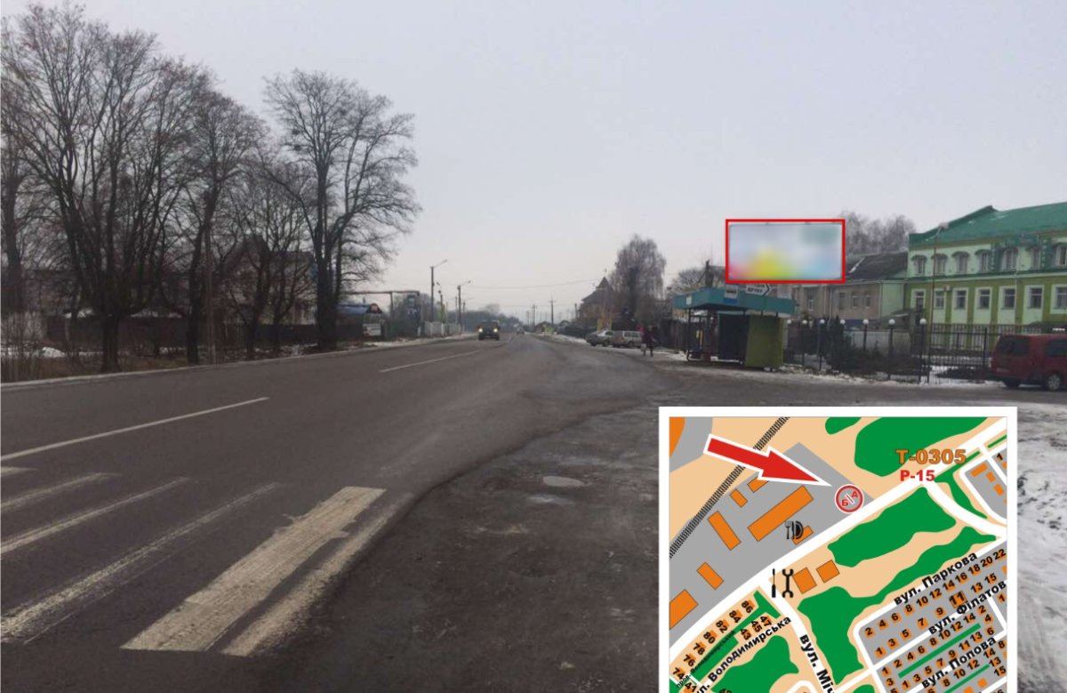 `Билборд №266676 в городе Нововолынск (Волынская область), размещение наружной рекламы, IDMedia-аренда по самым низким ценам!`